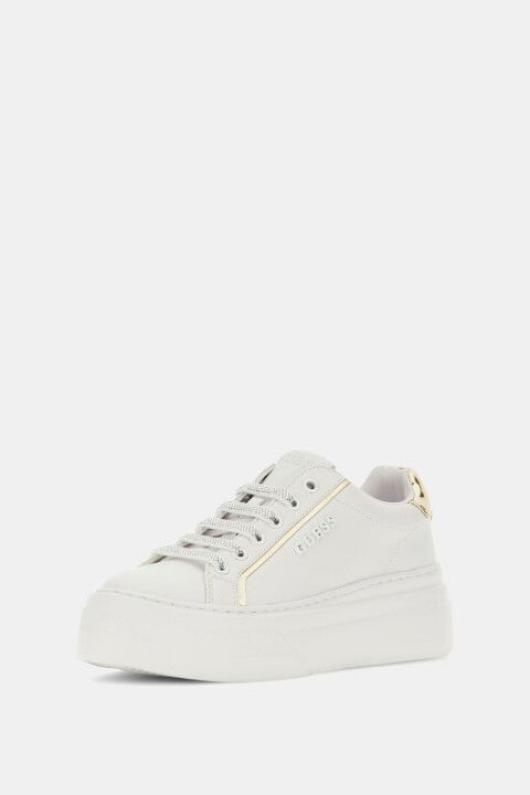 Kadın Ameria Logo Yazılı Sneaker - Beyaz - Guess