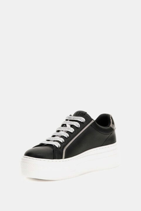Kadın Ameria Logo Yazılı Sneaker - Siyah - Guess