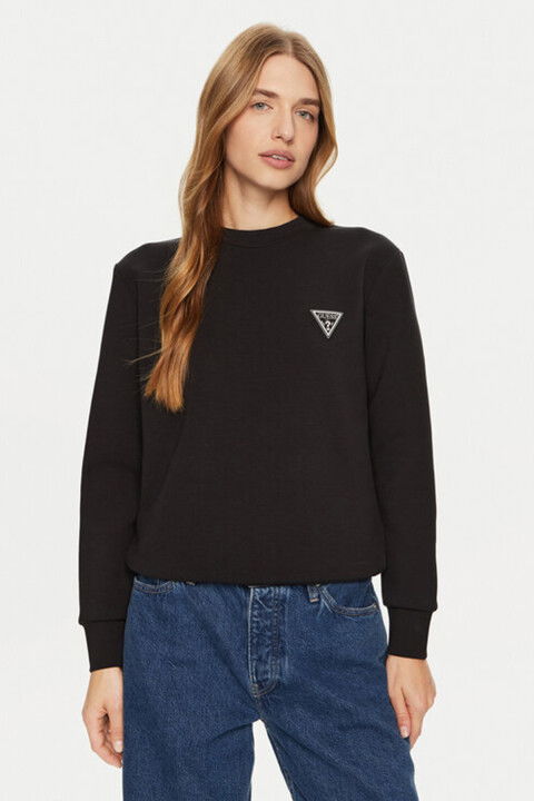Kadın Ann Cn Netro Regular Sweatshirt - Siyah - GUESS