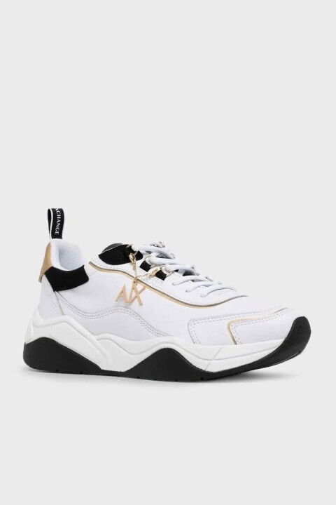 Kadın Armani Exchange Kalın Tabanlı Sneaker Ayakkabı - Beyaz - ARMANI EXCHANGE
