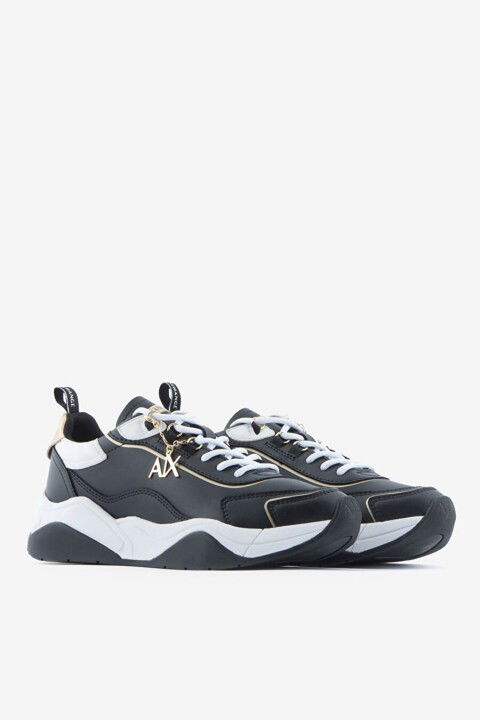 Kadın Armani Exchange Kalın Tabanlı Sneaker Ayakkabı - Siyah - ARMANI EXCHANGE