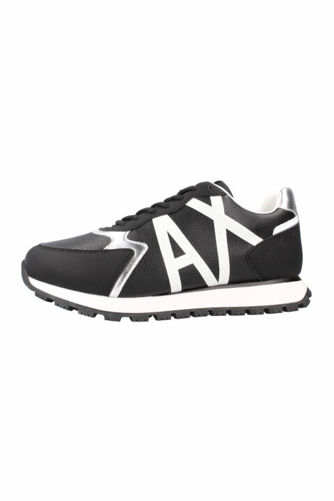 Kadın Armani Exchange Sneaker Ayakkabı - Siyah Beyaz - 7