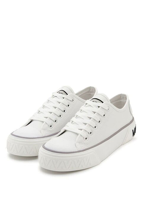 Kadın Aron Lace-Up Bağcıklı Sneakers - Beyaz - Valentino