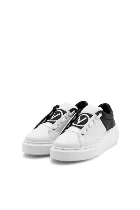 Kadın Baraga Lace-Up Sneakers - Beyaz/Siyah - Valentino