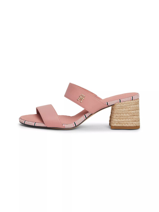 Kadın BLOCK MID HEEL SHIRTING Topuklu Sandalet-Pembe - Tommy Hilfiger