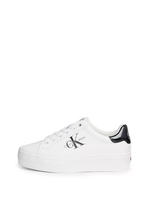 Kadın BOLD VULC FLATF LACE LTH MET Sneakers-Beyaz - CALVIN KLEIN