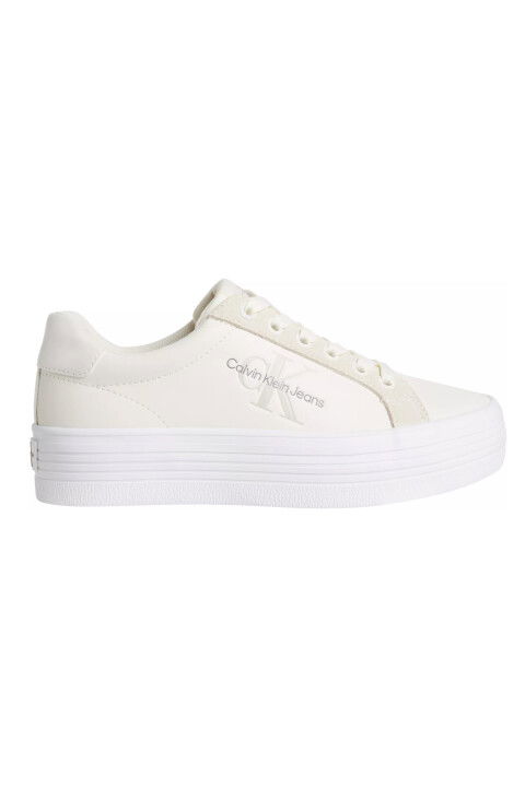 Kadın Bold Vulc Flatf Low Mıx Ml Mtr Sneaker-Bej - CALVIN KLEIN