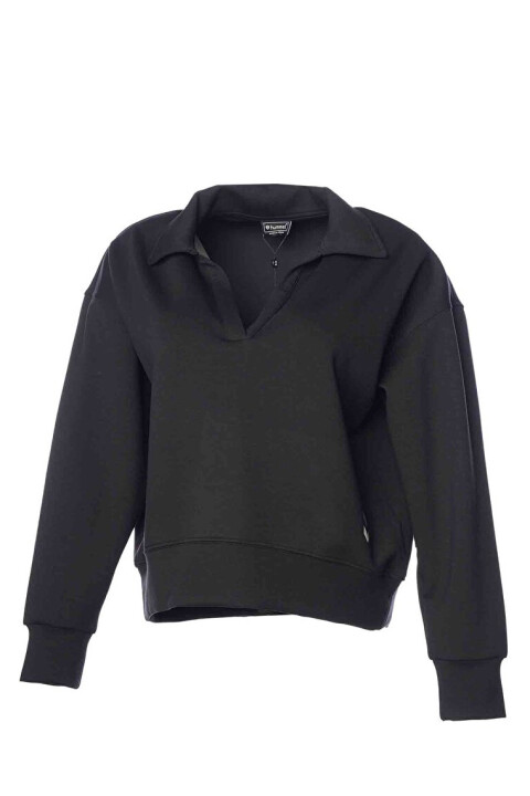 Kadın Bolette Sweatshirt - Siyah - 5