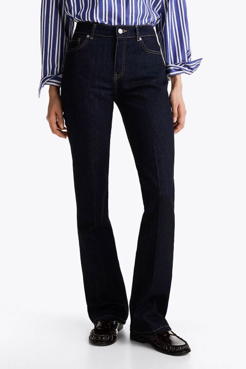 Kadın Bootcut Orta Bel Jeans Pantolon - Lacivert - Tommy Hilfiger