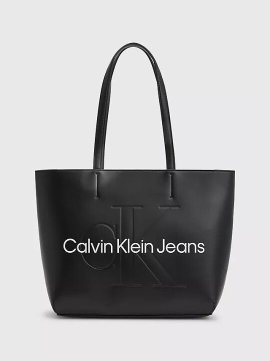 Kadın Calvin Klein Logolu Fermuarlı Shopper29 Çanta - Siyah - CALVIN KLEIN