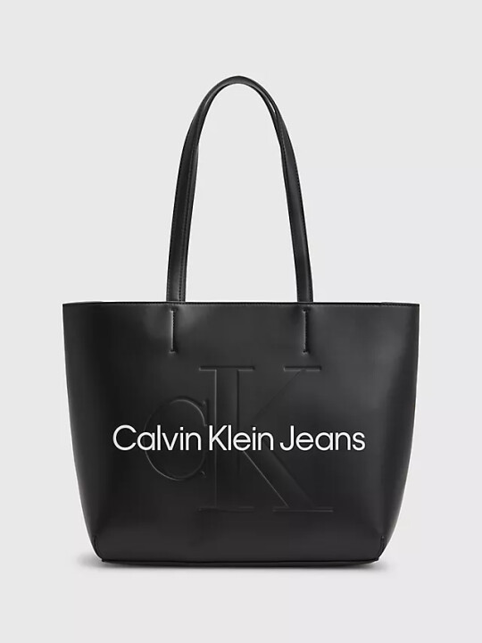 Kadın Calvin Klein Logolu Fermuarlı SHOPPER29 Çanta - Siyah - CALVIN KLEIN