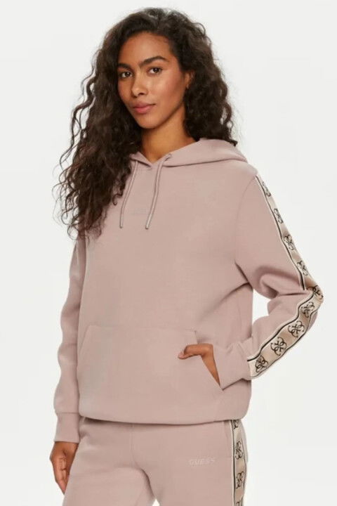 Kadın Carla Hooded Sweatshirt - Toz Pembe - GUESS