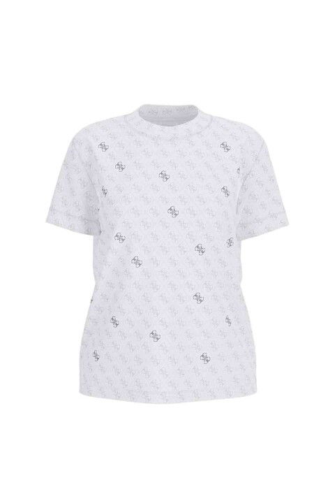 Kadın Chrysanta Cn 4G Logo T-Shirt - Beyaz - Guess