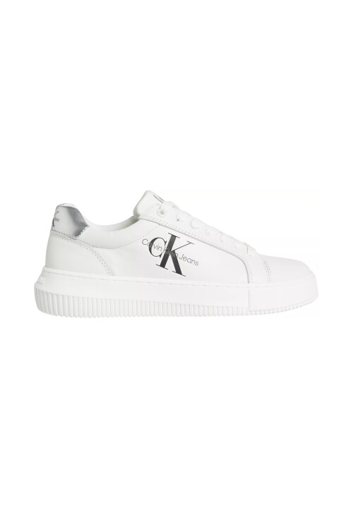 Kadın CHUNKY CUPSOLE LACEUP LTH ML MTL Sneaker-Beyaz - CALVIN KLEIN