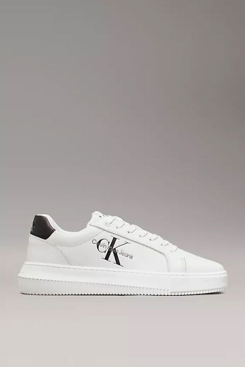 Kadın Chunky Cupsole Mono Lth Wn Sneaker-Beyaz - CALVIN KLEIN