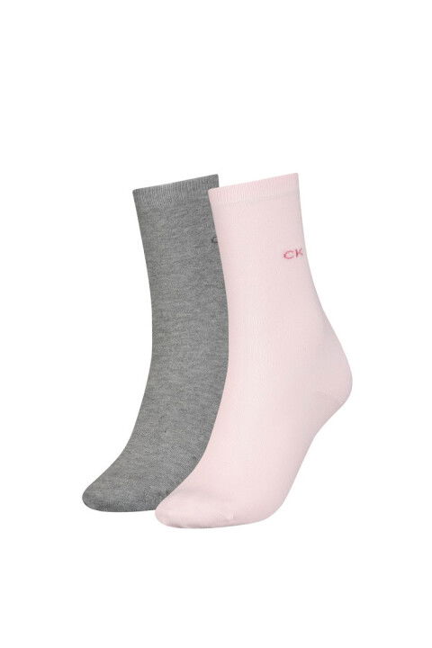 Kadın Ck 2'li Çorap - Pembe/Gri - Calvin Klein