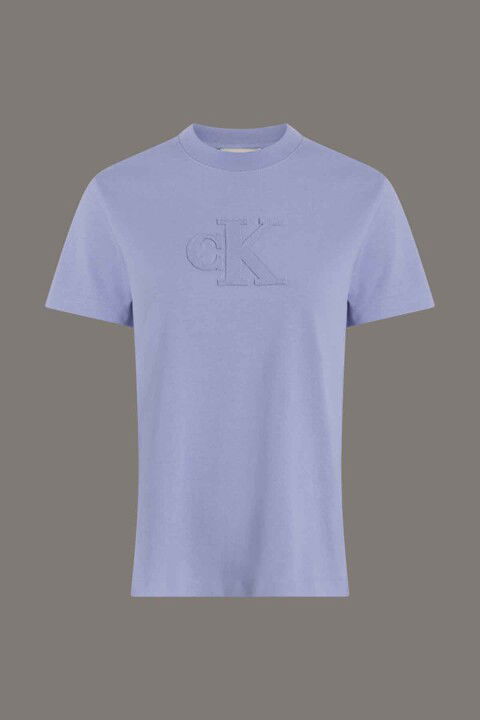 Kadın Ck Applique Regulart T-Shirt - Mor - Calvin Klein