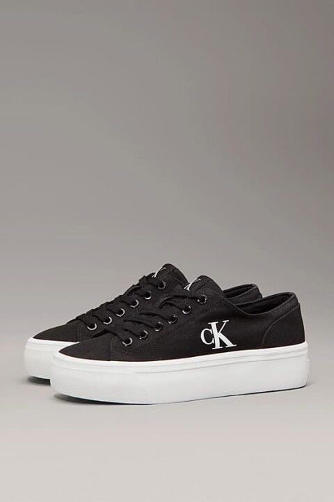 Kadın Ck Canvas Platform Sneakers - Siyah - Calvin Klein