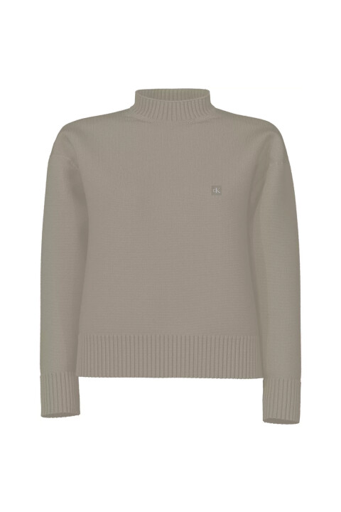 Kadın CK EMBRO BADGE SWEATER Kazak - CALVIN KLEIN