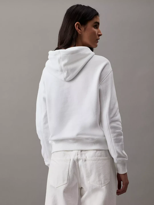 Kadın CK EMBROIDERY HOODIE Sweatshirt-Beyaz - 2