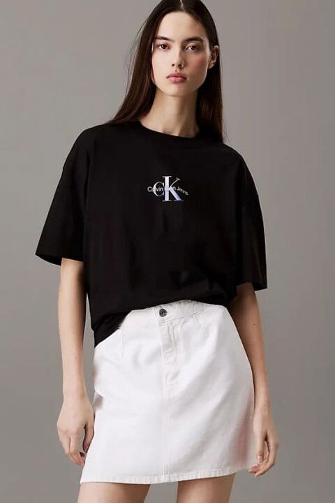 Kadın Ck Gradient Monologo T-Shirt - Siyah - Calvin Klein
