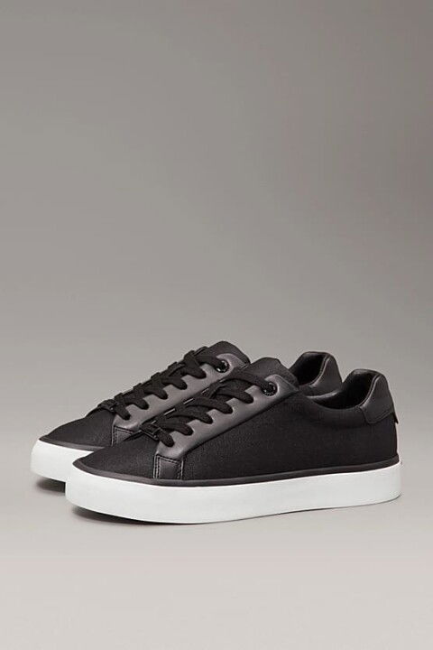 Kadın Ck Logo Jacquard Bağcıklı Sneakers - Siyah - Calvin Klein
