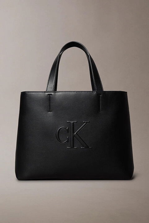 Kadın Ck Mini Tote Çanta - Siyah - Calvin Klein