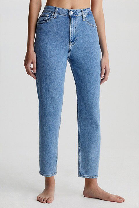 Kadın Ck Mom Jean Pantolon - Mavi - Calvin Klein