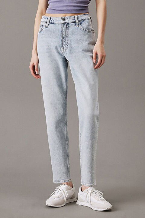 Kadın Ck Mom Jean Pantolon - Mavi - Calvin Klein