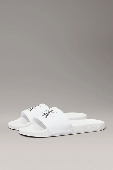 Kadın Ck Monogram Terlik - Beyaz - Calvin Klein