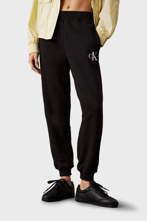 Kadın Ck Monologo Jogger Eşofman Altı - Siyah - Calvin Klein