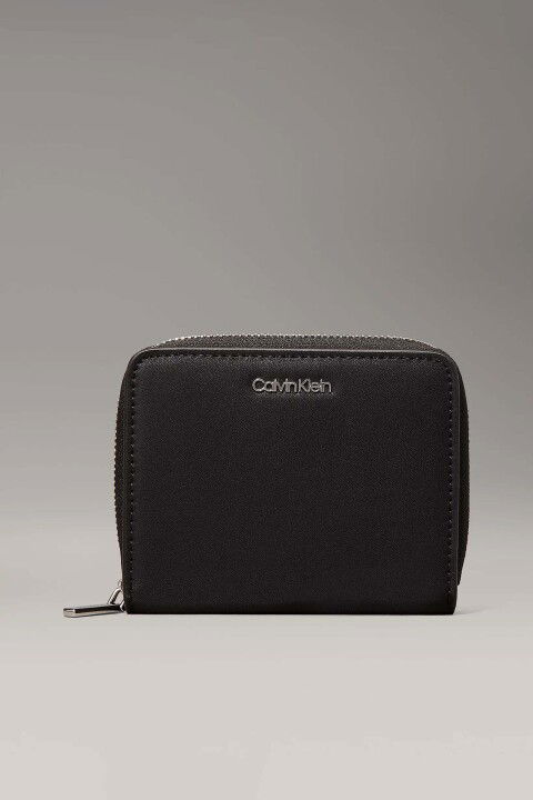 Kadın Ck Must Medium Fermuarlı Cüzdan - Siyah - Calvin Klein