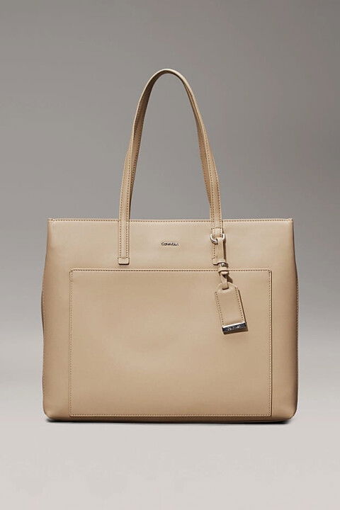 Kadın Ck Must Medium Shopper Omuz Çantası - Bej - Calvin Klein