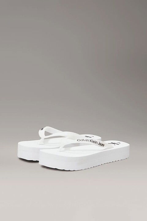 Kadın Ck Platform Plaj Terliği - Beyaz - Calvin Klein
