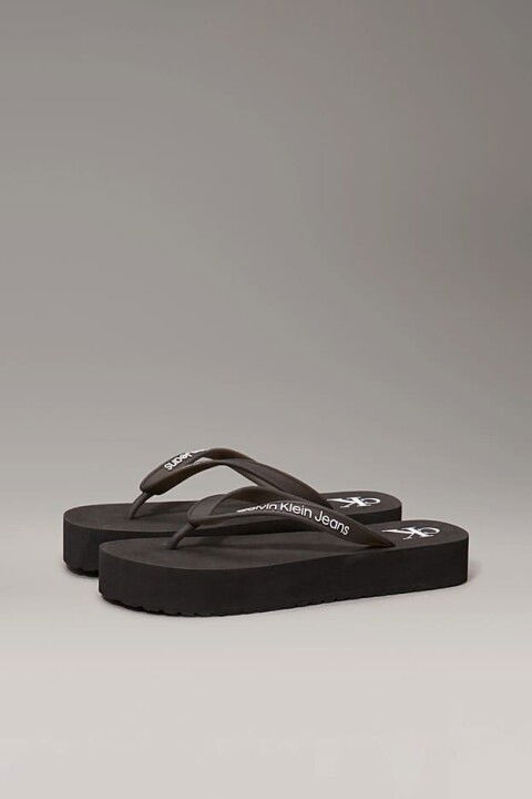 Kadın Ck Platform Plaj Terliği - Siyah - Calvin Klein