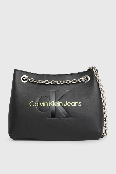 Kadın CK SCULPTED SHOULDER BAG24 MONO El Çantası - Siyah - CALVIN KLEIN