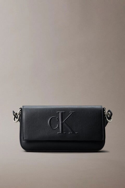 Kadın Ck Sculpted Shoulder Çanta - Siyah - Calvin Klein