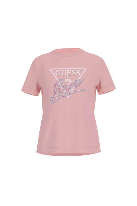Kadın CN SS Love Triangle T-Shirt - Pembe - Guess