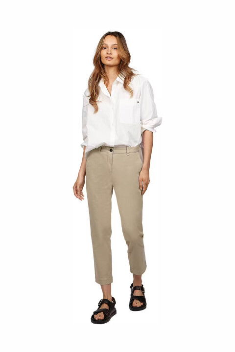 Kadın Co Stretch GMD Slim Chino Pantolon - Bej - Tommy Hilfiger