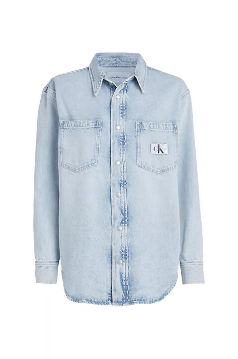 Kadın DAD DENIM SHIRT Casual Gömlek-Açık Mavi - 5