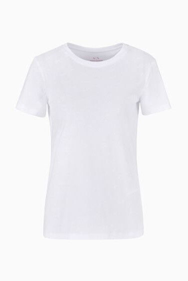 Kadın Detay Logolu T-Shirt - Beyaz - ARMANI EXCHANGE