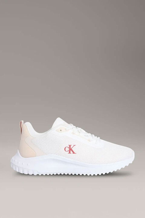 Kadın Eva Runner L-Up Mesh Logo Sneaker Ayakkabı - Beyaz Pudra - Calvin Klein