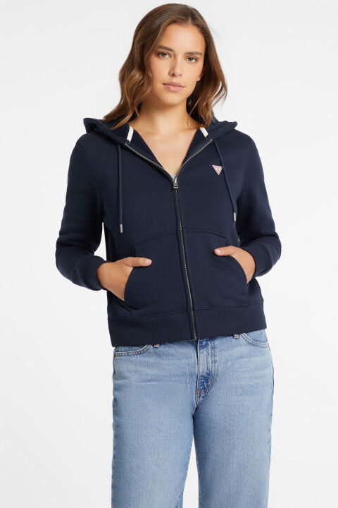 Kadın Fermuarlı Sweatshirt - Lacivert - GUESS