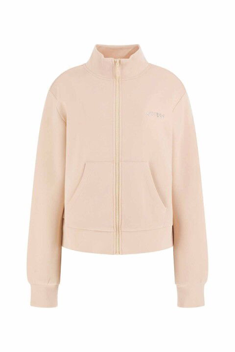 Kadın Gelsey Full Fermuarlı Sweatshirt - Pembe - Guess