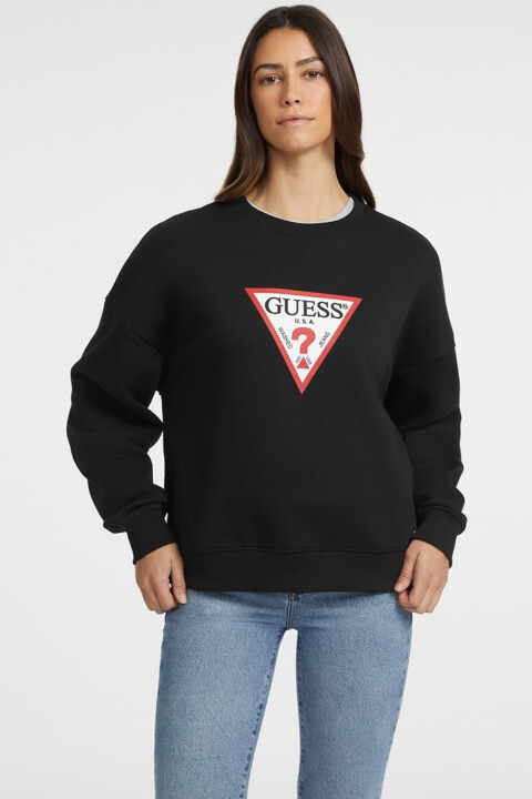 Kadın GJ CN OS ICONIC Sweatshirt - Siyah - GUESS