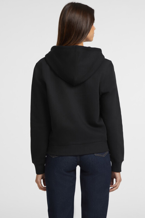 Kadın GJ Mini Yama Fermuarlı Sweatshirt - Siyah - 2