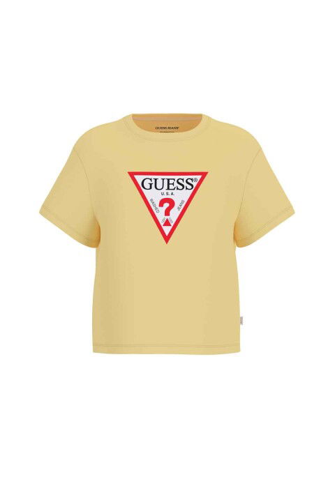 Kadın GJ SS CN Boxy Iconic T-Shirt - Sarı - Guess