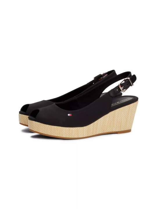 Kadın ICONIC ELBA SLING BACK WEDGE Topuklu Sandalet-Siyah - 2