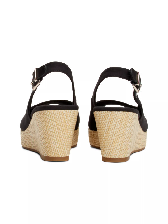 Kadın ICONIC ELBA SLING BACK WEDGE Topuklu Sandalet-Siyah - 4