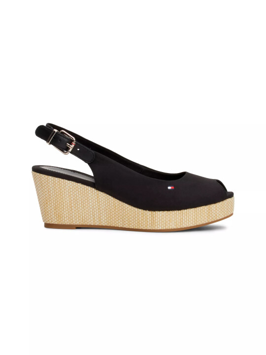 Kadın ICONIC ELBA SLING BACK WEDGE Topuklu Sandalet-Siyah - 7